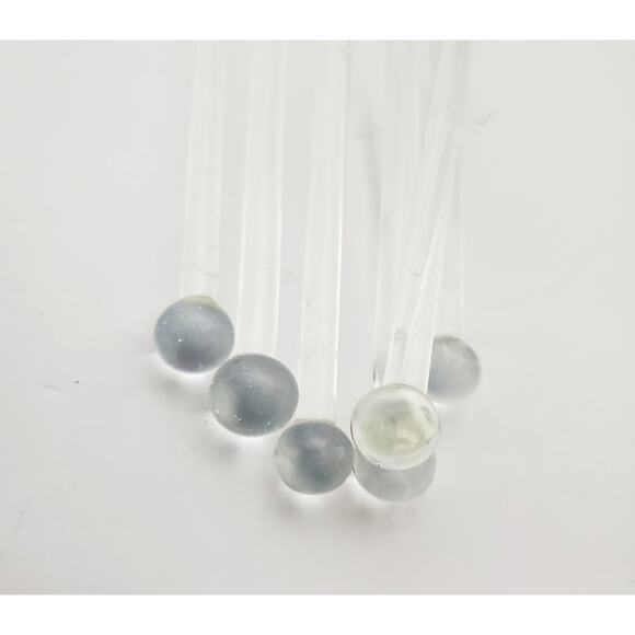 ArtGlass Dreidel Swizzle Sticks Set of 6 Hanukkah Drink Stirrers Vtg Party Décor - Picture 11 of 14